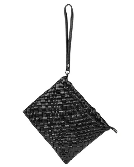 PreneLove Brandon Small Woven Tote - Metallic Black Totes in  at Wrapsody