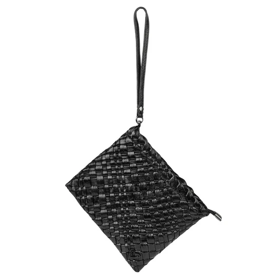 PreneLove Brandon Small Woven Tote - Metallic Black Totes in  at Wrapsody