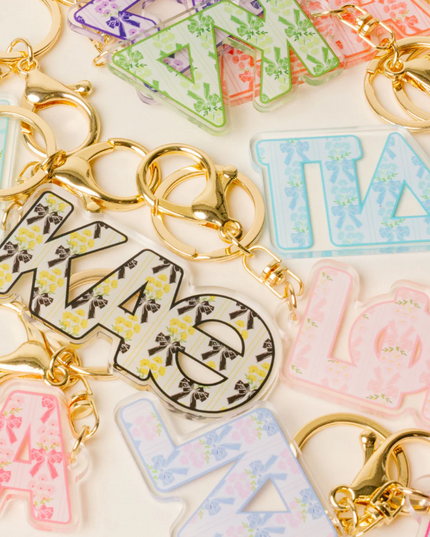 Sorority Printed Acrylic Keychain Greek in at Wrapsody