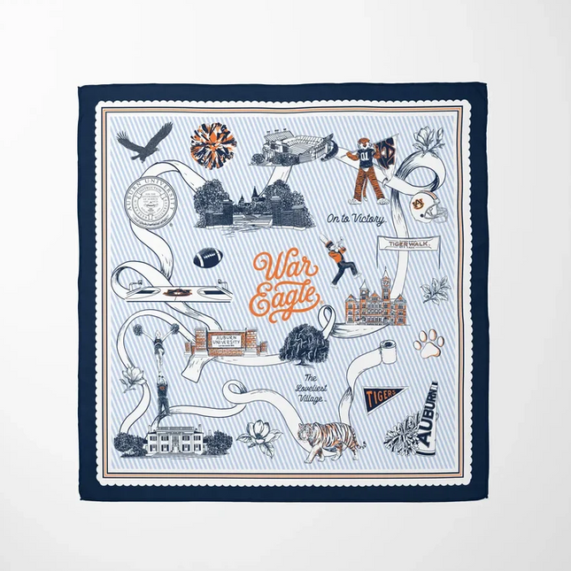 Auburn Striped Silk Scarf Hair Accessories in at Wrapsody