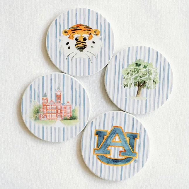 Auburn Striped Coasters Set of 4 Home Decor in at Wrapsody