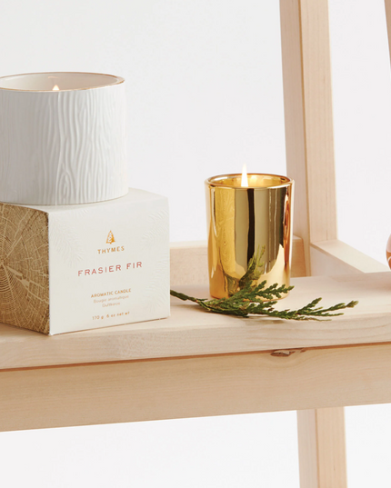 Frasier Fir Gold Votive Candle Candles in  at Wrapsody