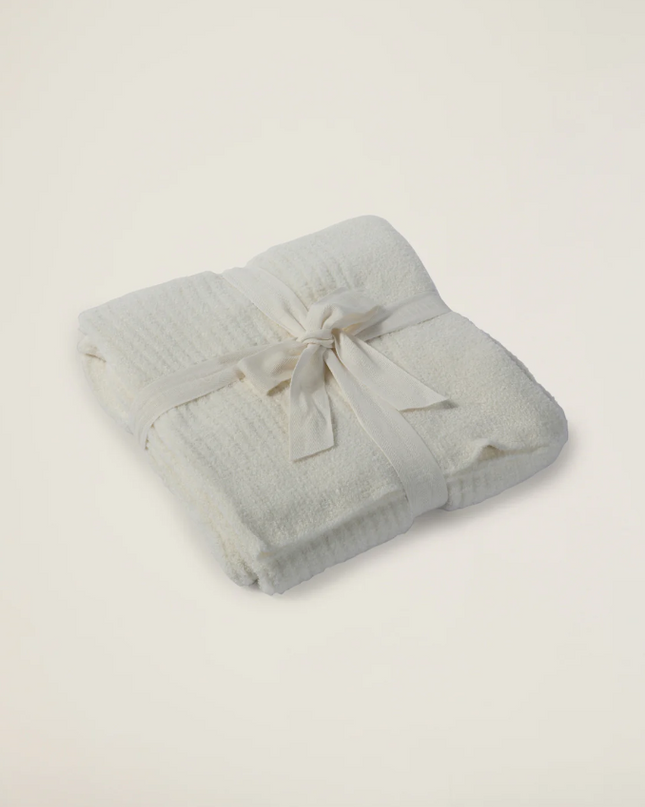 Barefoot Dreams CozyChic Lite Ribbed Throw Blankets & Throws in Pearl at Wrapsody