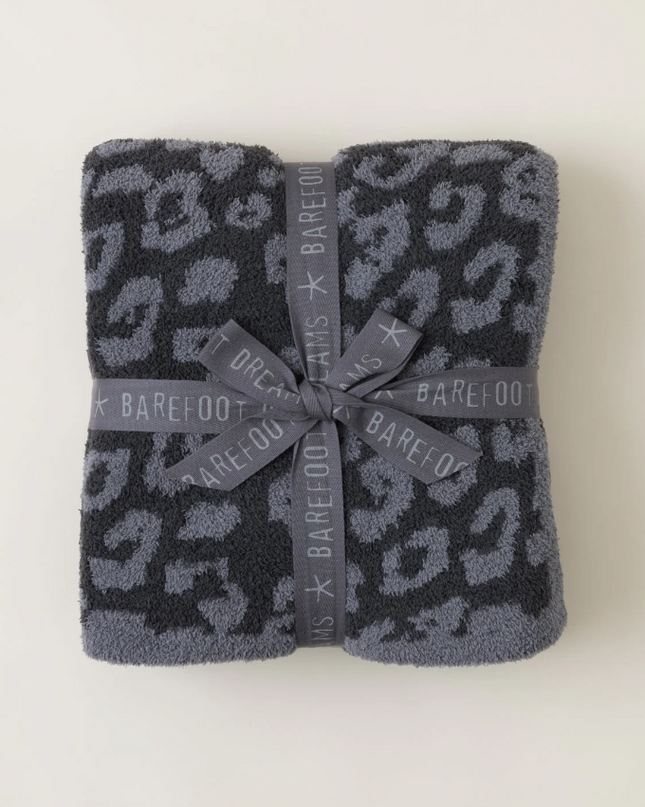 Barefoot Dreams CozyChic In the Wild Throw Blankets & Throws in Graphite/Carbon at Wrapsody