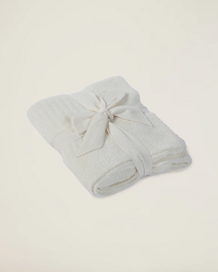 Barefoot Dreams CozyChic Ribbed Baby Blanket Blankets & Throws in Pearl at Wrapsody