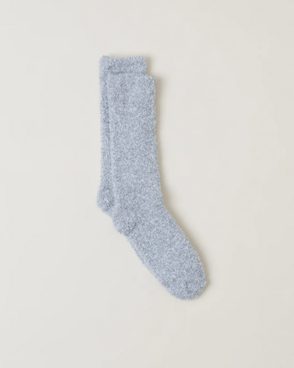 Barefoot Dreams CozyChic Heathered Socks Loungewear in Blue Water at Wrapsody