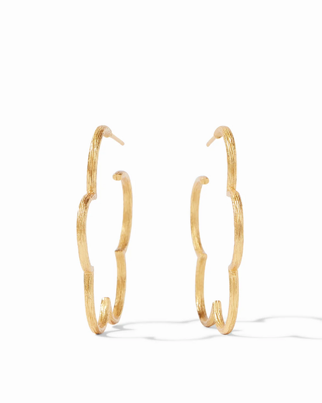 Julie Vos Gardenia Textured Hoop Earrings in Textured at Wrapsody