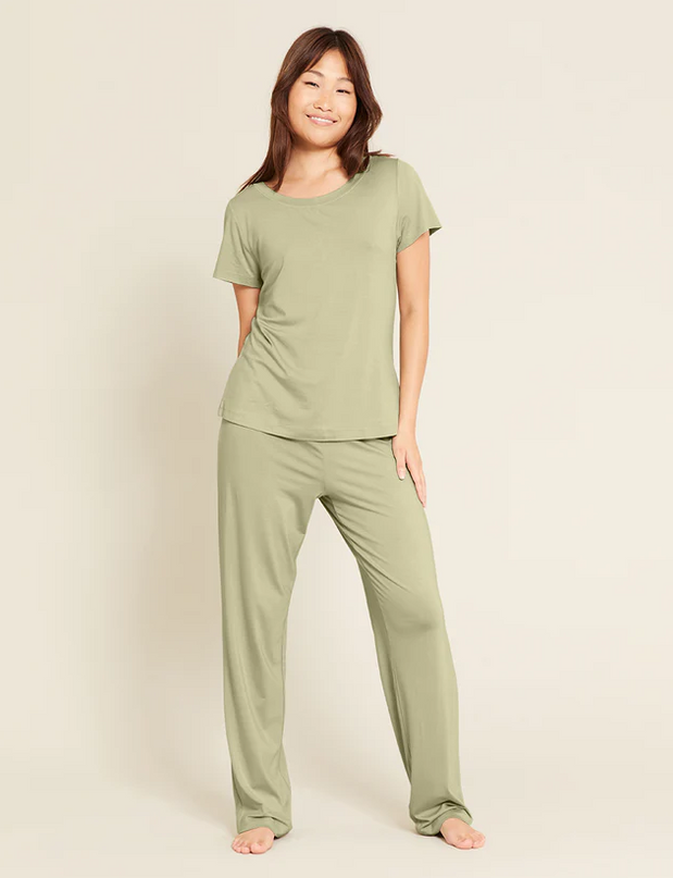 Goodnight Sleep Pants Loungewear in Sage at Wrapsody