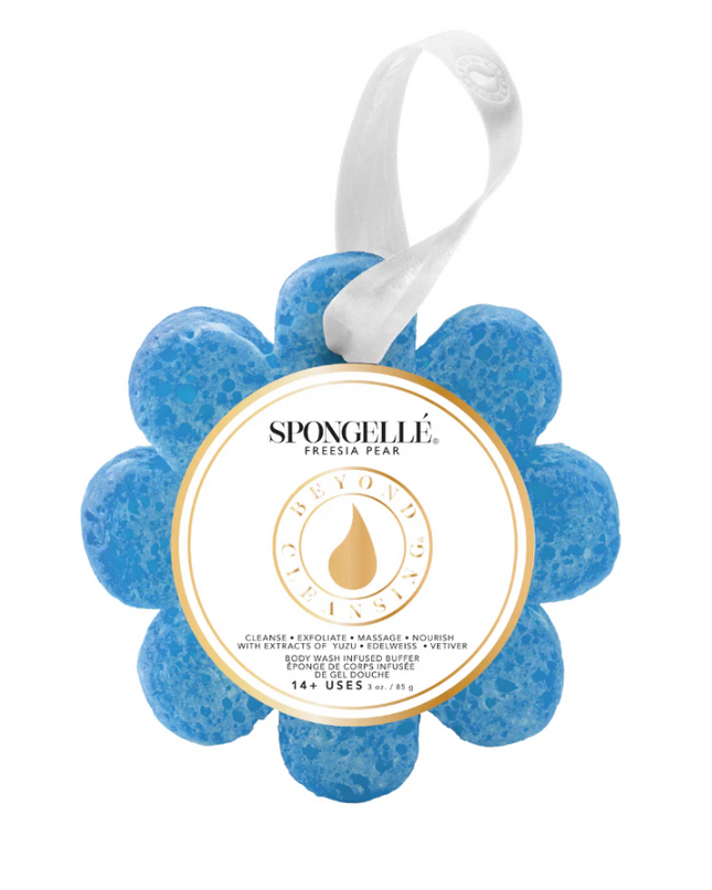 Flower Spongette 3oz Bath & Body in Freesia Pear at Wrapsody