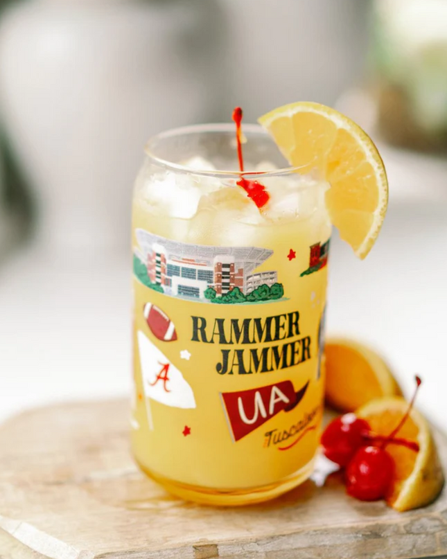 University of Alabama Icons Glass Drinkware in at Wrapsody