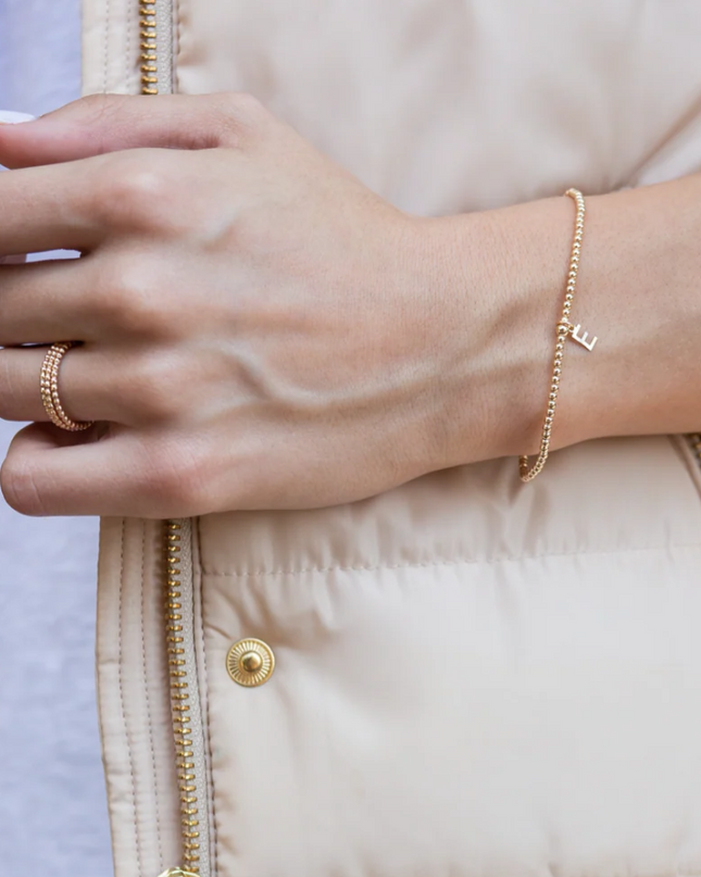 Enewton Respect Initial Charm Gold 2mm Bracelet Bracelets in at Wrapsody