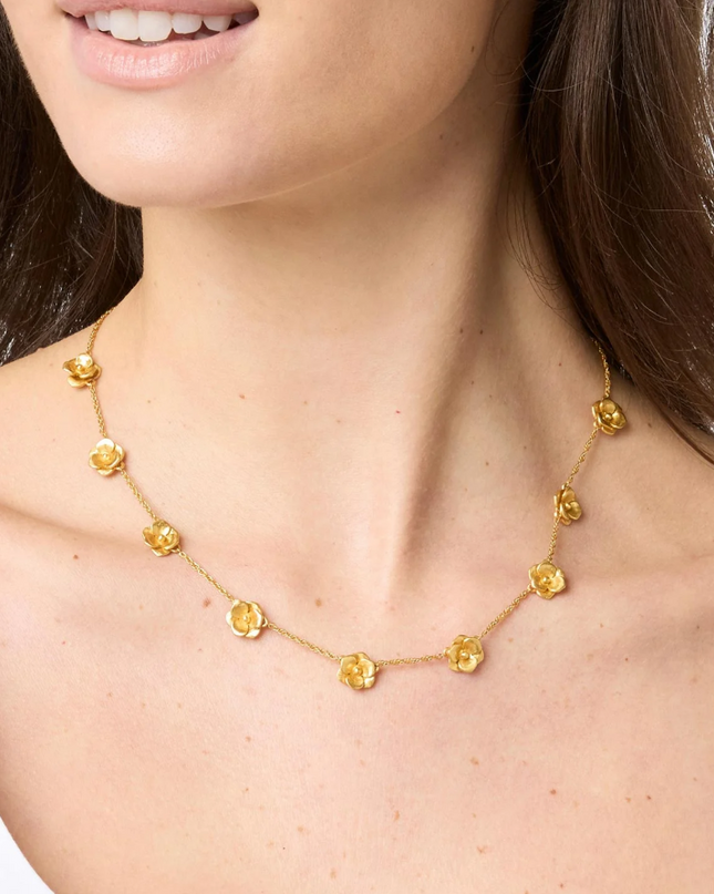 Julie Vos Bloom Delicate Station Necklace Necklaces in at Wrapsody