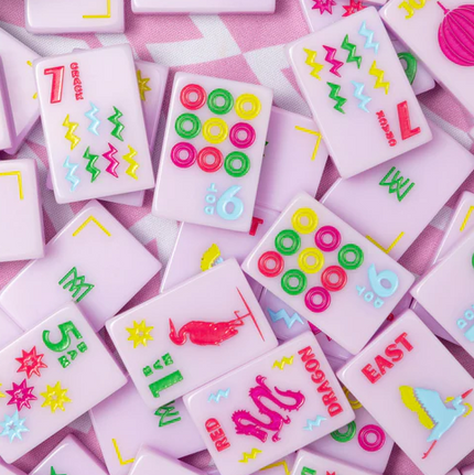 Signature Engraved Lilac Mahjong Tile Set