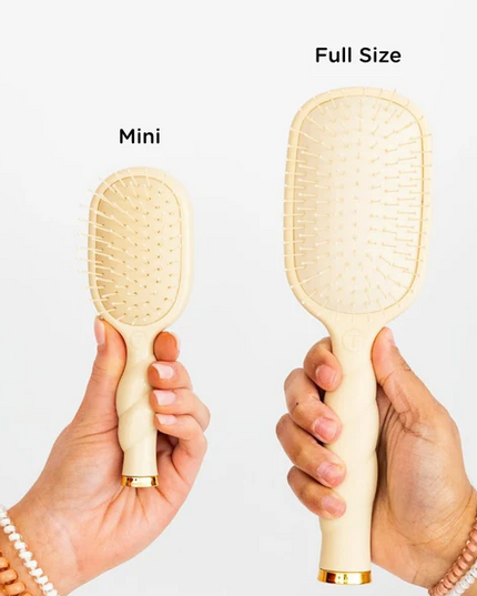 Teleties Medium Hair Detangler Tan Mini Brush Hair Accessories in at Wrapsody