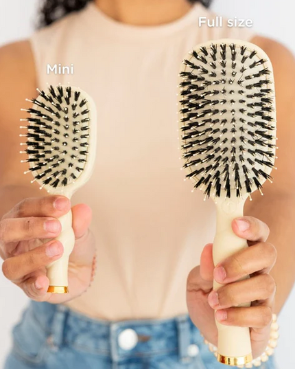 Teleties Boar Tan Mini Brush Hair Accessories in at Wrapsody