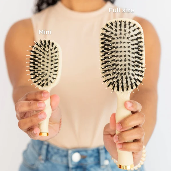 Teleties Boar Tan Mini Brush Hair Accessories in at Wrapsody