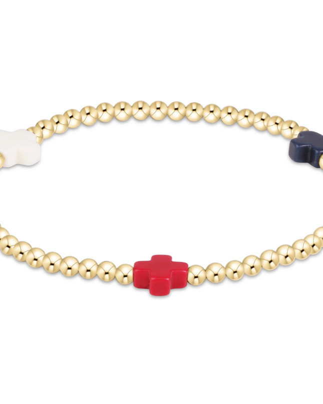 Extends Signature Cross 3mm Bracelet - Firecracker Bracelets in at Wrapsody