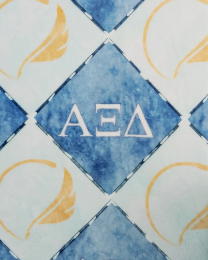 Sorority Flannel Fleece Blanket Greek in Alpha Xi Delta at Wrapsody
