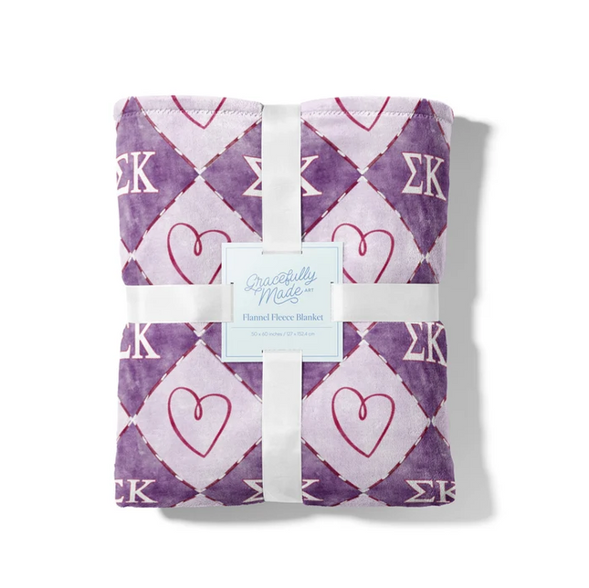 Sorority Flannel Fleece Blanket