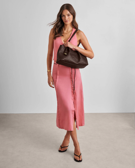 Nova Small Shoulder Tote in Chocolate