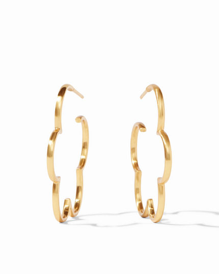 Julie Vos Gardenia Hoop Earrings in Smooth at Wrapsody