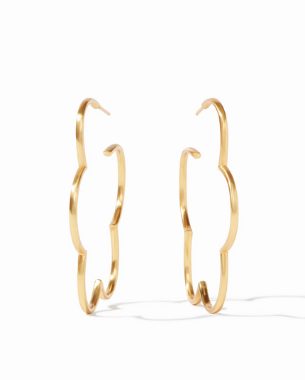 Julie Vos Gardenia Hoop Earrings in Smooth at Wrapsody