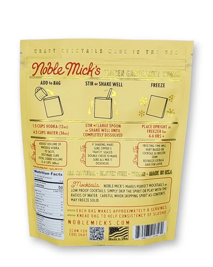 Noble Mick's Grapefruit Crush Frozen Cocktail Mix