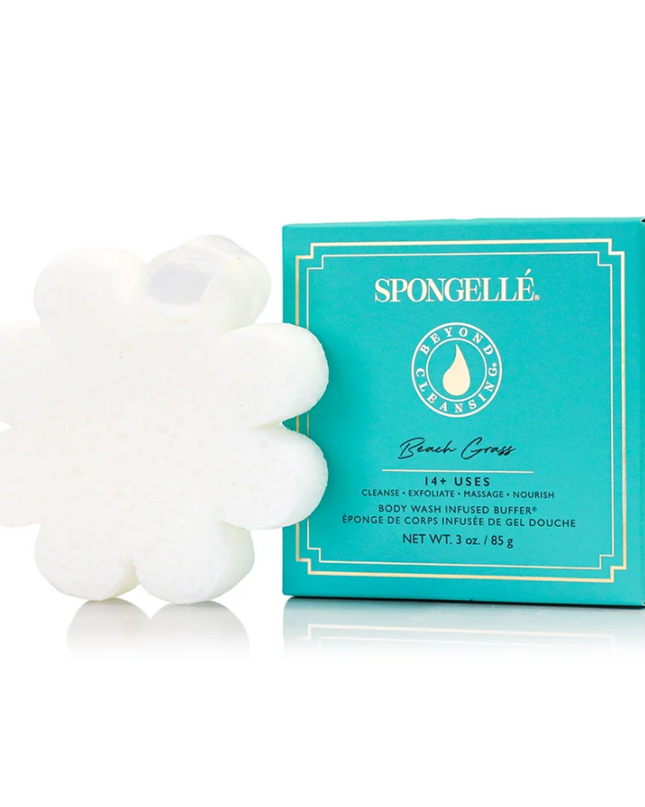 Spongelle Boxed Flower Sponge Bath & Body in Beach Grass at Wrapsody