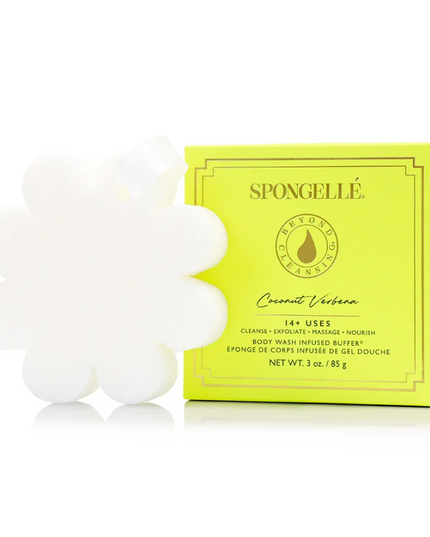Spongelle Boxed Flower Sponge Bath & Body in Coconut Verbena at Wrapsody
