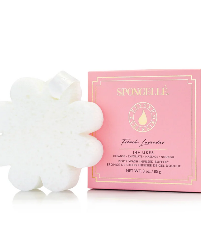Spongelle Boxed Flower Sponge Bath & Body in French Lavender at Wrapsody