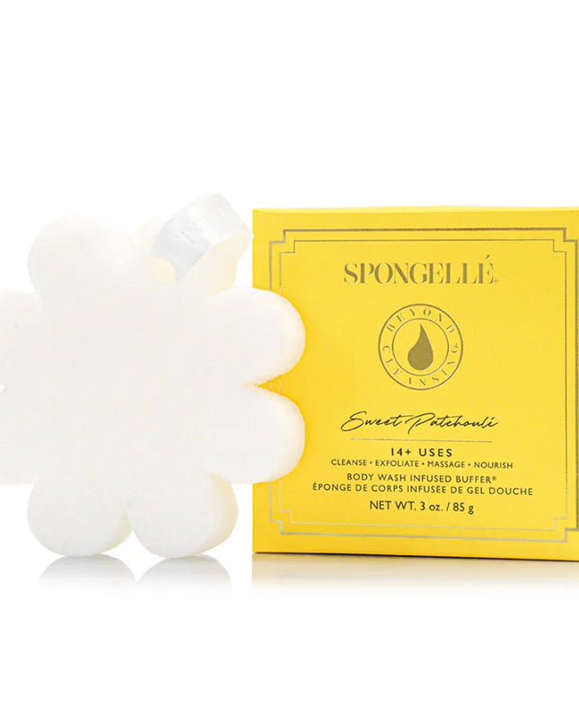 Spongelle Boxed Flower Sponge Bath & Body in Sweet Patchouli at Wrapsody