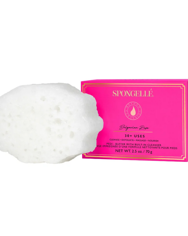 Spongelle Pedi Buffer Bath & Body in Bulgarian Rose at Wrapsody