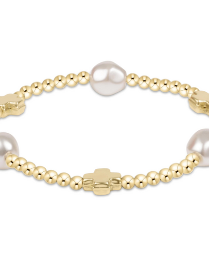 Enewton Signature Cross Admire Pearl  3mmBracelet