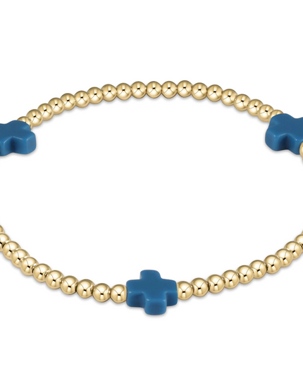 Enewton Signature Cross 3mm Bracelet - Cobalt