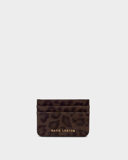 Avery Cardholder in Chocolate Leopard