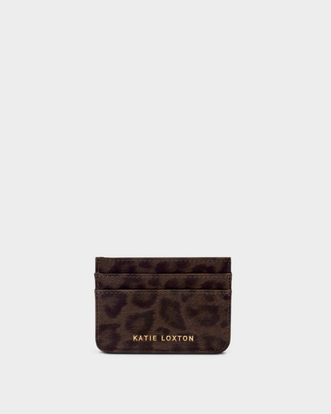 Avery Cardholder in Chocolate Leopard Wallets in at Wrapsody