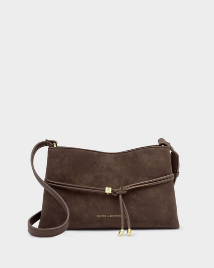 Lori Crossbody Bag Bitter in Chocolate Suedette