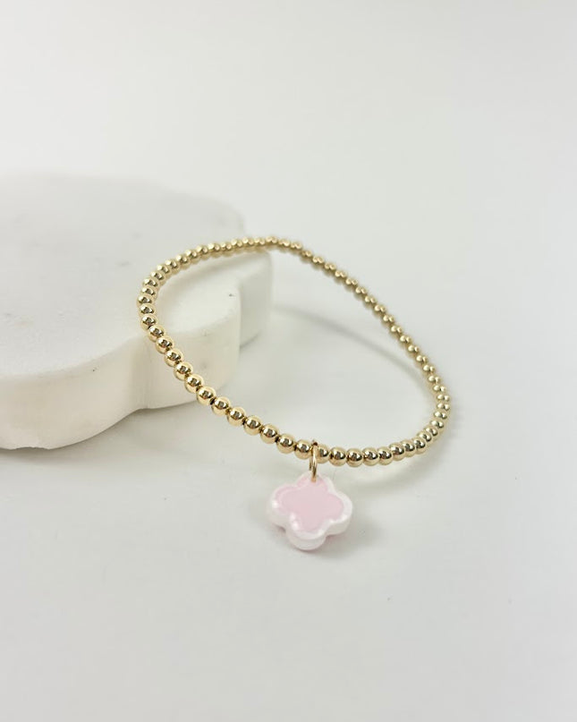 Beaded Blondes Clover Charm Bracelet Bracelets in at Wrapsody