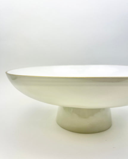 Encanto Carnaval Large Pedestal in Cream/White Tabletop in  at Wrapsody