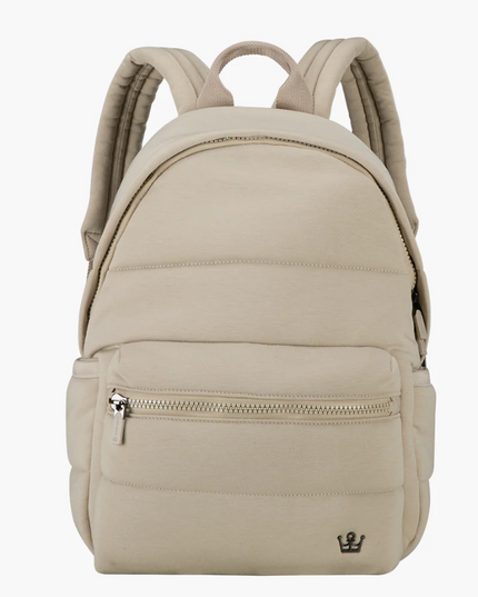 Oliver Thomas Cuddle Knit Laptop Backpack Taupe Heater Backpacks in at Wrapsody