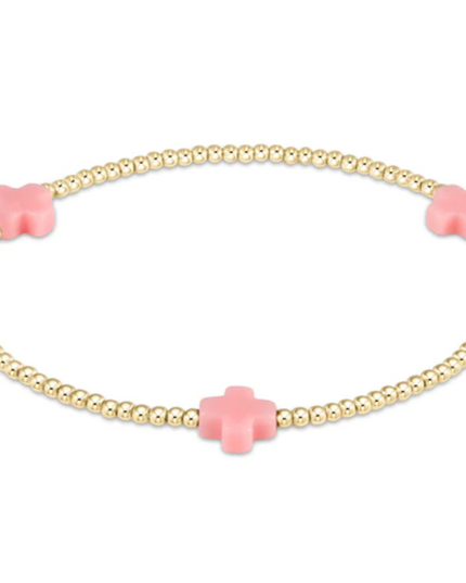 Enewton Signature Cross 2mm Bracelet Bracelets in Pink at Wrapsody