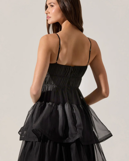 ASTR the Label Theiria Black Midi Dress