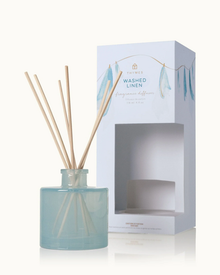 Thymes Petite Diffuser - Multiple Scents Scents in Washed Linen at Wrapsody