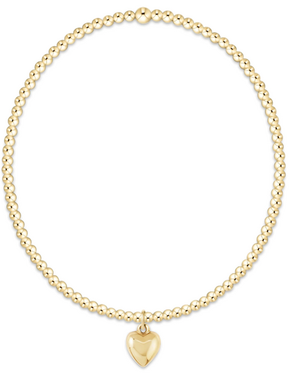 Enewton Classic Gold 2mm Love Plush Charm Bracelet