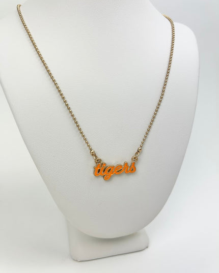 Auburn Tigers Script Necklace Necklaces in  at Wrapsody