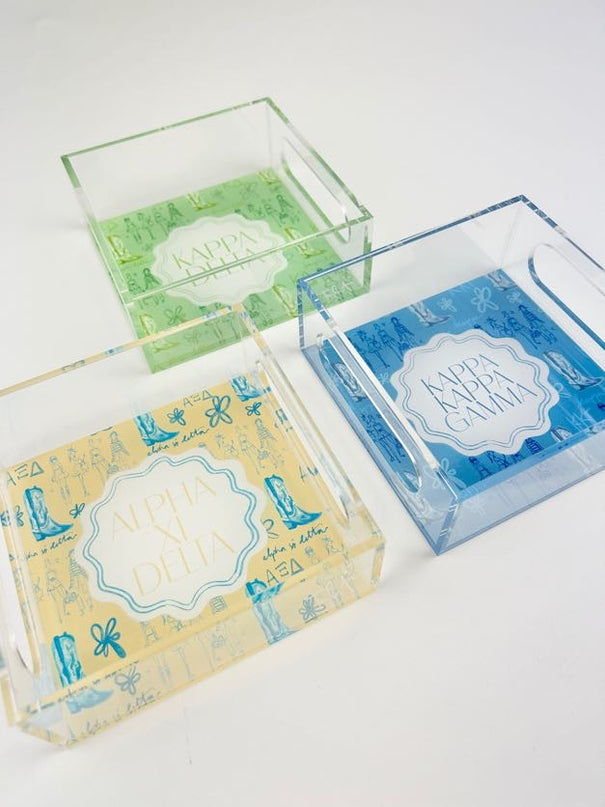 Sorority Printed Acrylic Tray Greek in Alpha Chi Omega at Wrapsody