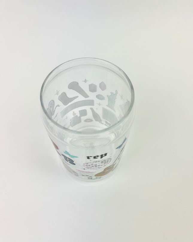 Taylor Swift Icons Glass Cup Drinkware in  at Wrapsody