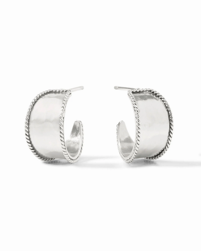 Julie Vos Savoy Hoop XS in Silver Earrings in at Wrapsody
