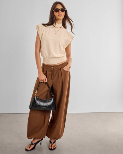 Miley Small Shoulder Bag in Black Eel