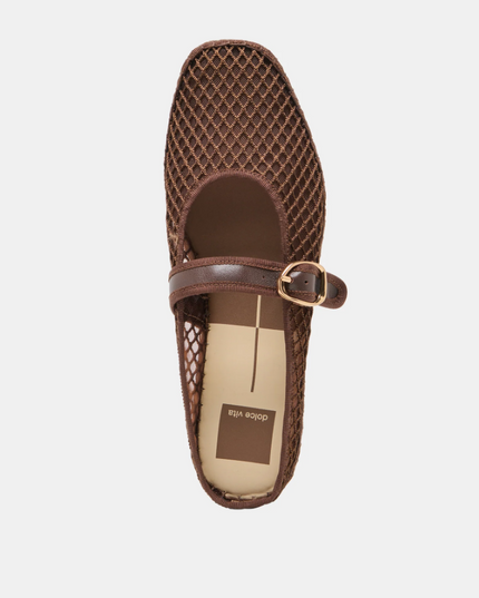 Milie Woven Mesh Chocolate Flats